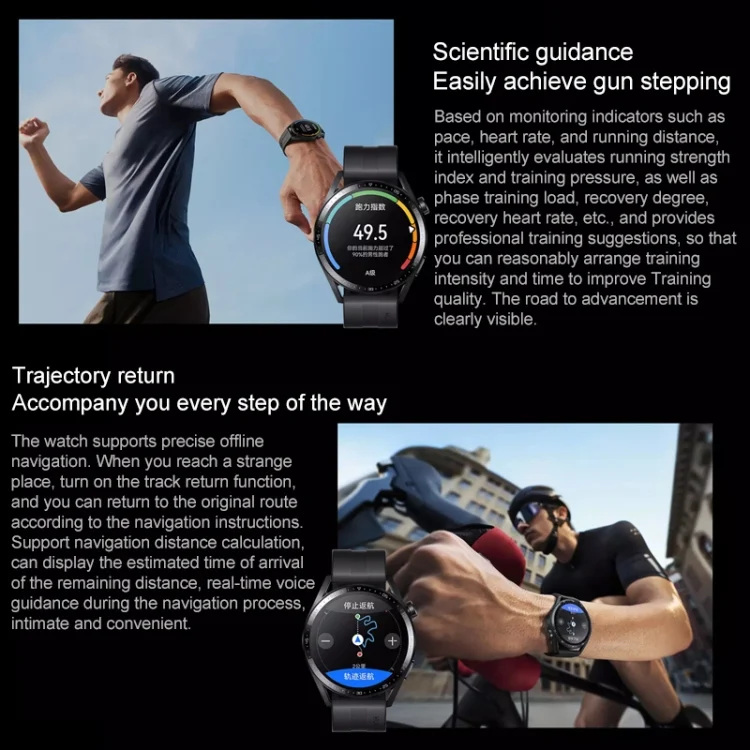 CA6765B_13.webp HUAWEI WATCH GT 3 Smart Watch 46mm Rubber Wristband, 1.43 inch AMOLED Screen, Support Heart Rate Monitoring / GPS / 14-days Battery Life / NFC - Image 14