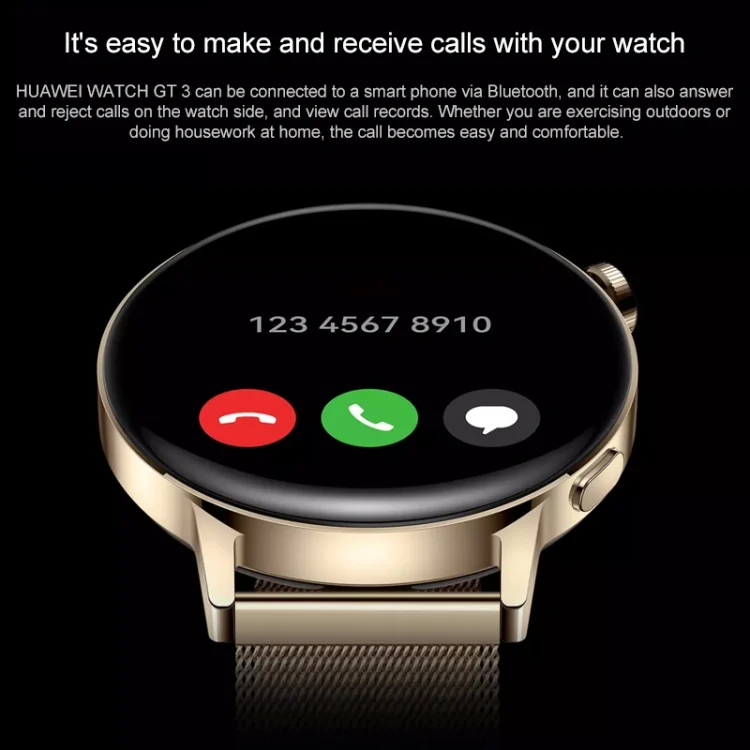 CA6765B_17.webp HUAWEI WATCH GT 3 Smart Watch 46mm Rubber Wristband, 1.43 inch AMOLED Screen, Support Heart Rate Monitoring / GPS / 14-days Battery Life / NFC - Image 18