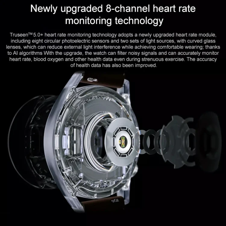 CA6765B_9.webp HUAWEI WATCH GT 3 Smart Watch 46mm Rubber Wristband, 1.43 inch AMOLED Screen, Support Heart Rate Monitoring / GPS / 14-days Battery Life / NFC - Image 10