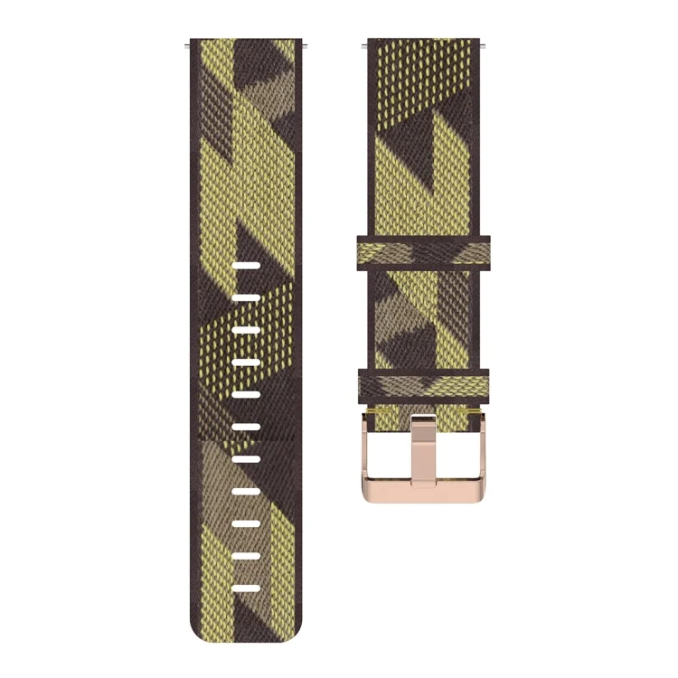 CA6909Y_1.webp 20mm Stripe Weave Nylon Wrist Strap Watch Band for Galaxy Watch 42mm, Galaxy Active / Active 2, Gear Sport, S2 Classic - Image 3