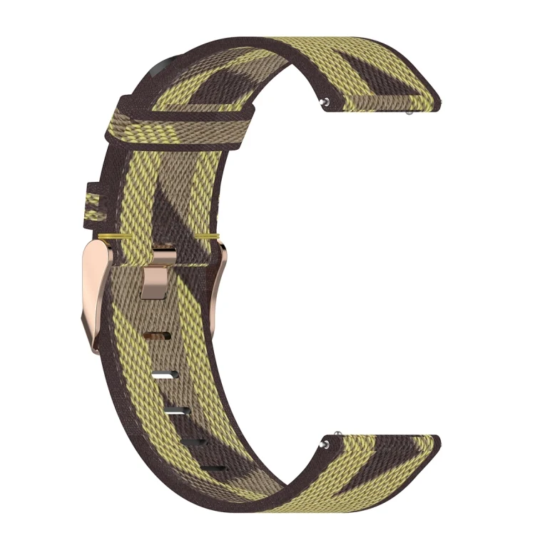 CA6909Y_2.webp 20mm Stripe Weave Nylon Wrist Strap Watch Band for Galaxy Watch 42mm, Galaxy Active / Active 2, Gear Sport, S2 Classic - Image 4