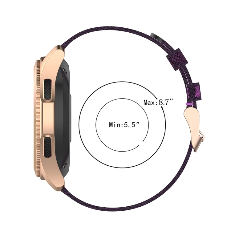 CA6909Y_4.webp 20mm Stripe Weave Nylon Wrist Strap Watch Band for Galaxy Watch 42mm, Galaxy Active / Active 2, Gear Sport, S2 Classic - Image 6