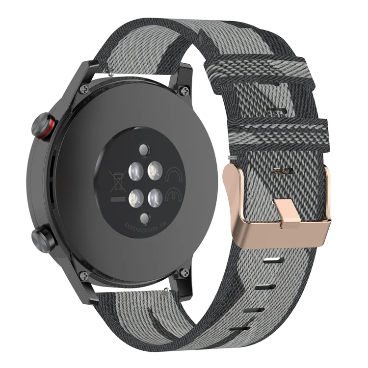 CA6911H_3.webp 22mm Stripe Weave Nylon Wrist Strap Watch Band for Huawei GT / GT2 46mm, Honor Magic Watch 2 46mm / Magic - Image 5