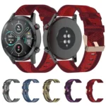 22mm Stripe Weave Nylon Wrist Strap Watch Band for Huawei GT / GT2 46mm, Honor Magic Watch 2 46mm / Magic - Image 2
