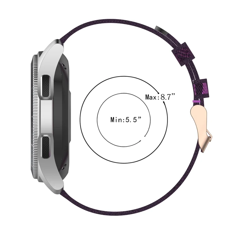 CA6913Y_4.webp 22mm Stripe Weave Nylon Wrist Strap Watch Band for Galaxy Watch 46mm / Gear S3 - Image 6