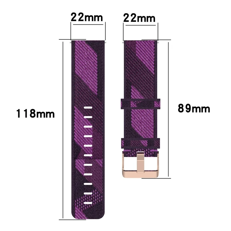 CA6913Y_5.webp 22mm Stripe Weave Nylon Wrist Strap Watch Band for Galaxy Watch 46mm / Gear S3 - Image 7