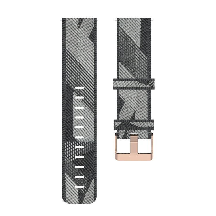 CA6922H_1.webp 23mm Stripe Weave Nylon Wrist Strap Watch Band for Fitbit Versa 2, Fitbit Versa, Fitbit Versa Lite, Fitbit Blaze - Image 3