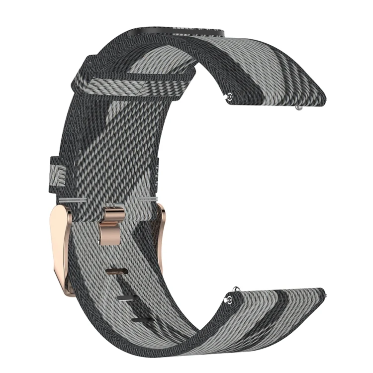 CA6922H_2.webp 23mm Stripe Weave Nylon Wrist Strap Watch Band for Fitbit Versa 2, Fitbit Versa, Fitbit Versa Lite, Fitbit Blaze - Image 4