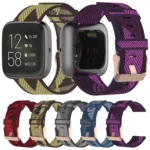 23mm Stripe Weave Nylon Wrist Strap Watch Band for Fitbit Versa 2, Fitbit Versa, Fitbit Versa Lite, Fitbit Blaze - Image 2