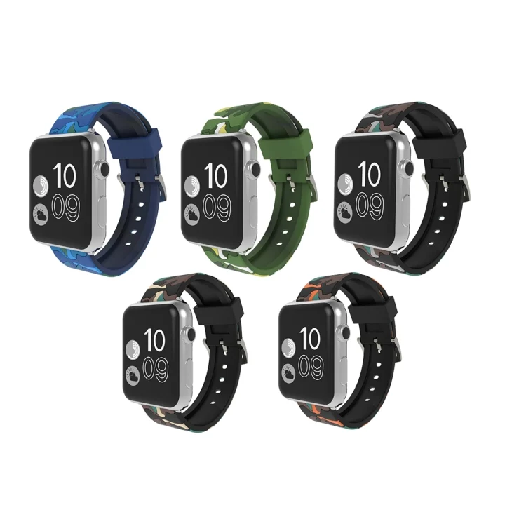 CA8005_B1.webp For Apple Watch Series 3 & 2 & 1 38mm Fashion Camouflage Pattern Silicone Watch Band - Image 2