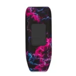 Colourful Feathers Pattern Silicone Sport Watch Band for Garmin Vivofit JR, Size: Large - Image 2