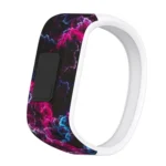 Colourful Feathers Pattern Silicone Sport Watch Band for Garmin Vivofit JR, Size: Large - Image 3
