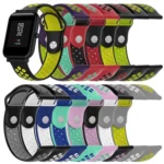 Double Colour Silicone Sport Watch Band for Huawei Watch Series 1 18mm - Image 4