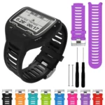 Solid Color Silicone Watch Band for Garmin Forerunner 910XT - Image 2