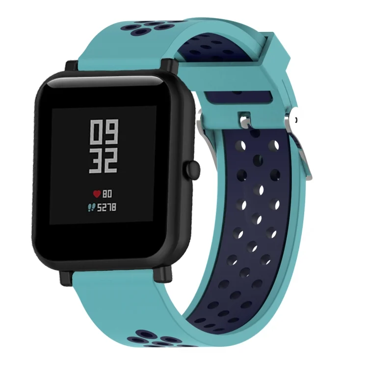 CA8088DA.webp Double Colour Silicone Sport Watch Band for Xiaomi Huami Amazfit Bip Lite Version 20mm - Image 1