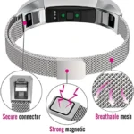 Stainless Steel Magnet Watch Band for FITBIT Alta,Size:Small,130-170mm - Image 5