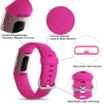 Diamond Pattern Adjustable Sport Watch Band for FITBIT Charge 2, Size: L, 12.5x8.5cm - Image 4