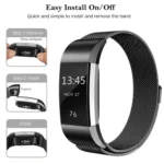 Smart Watch Stainless Steel Watch Band for FITBIT Charge 2, Size: L - Image 5