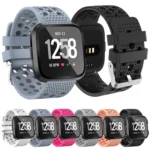 Smart Watch Venting Circle Hole Watch Band for Fitbit Versa - Image 2