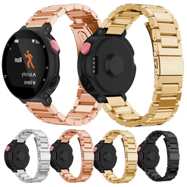 CA8191_B1.webp Universal Smart Watch Three Steel Strips Watch Band for Garmin Forerunner 220 / 230 / 235 / 630 / 620 / 735 - Image 2