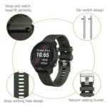 Smart Watch Silicone Watch Band for Garmin Forerunner 245 - Image 7