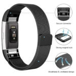 Smart Watch Stainless Steel Watch Band for FITBIT Charge 2, Size: S - Image 3