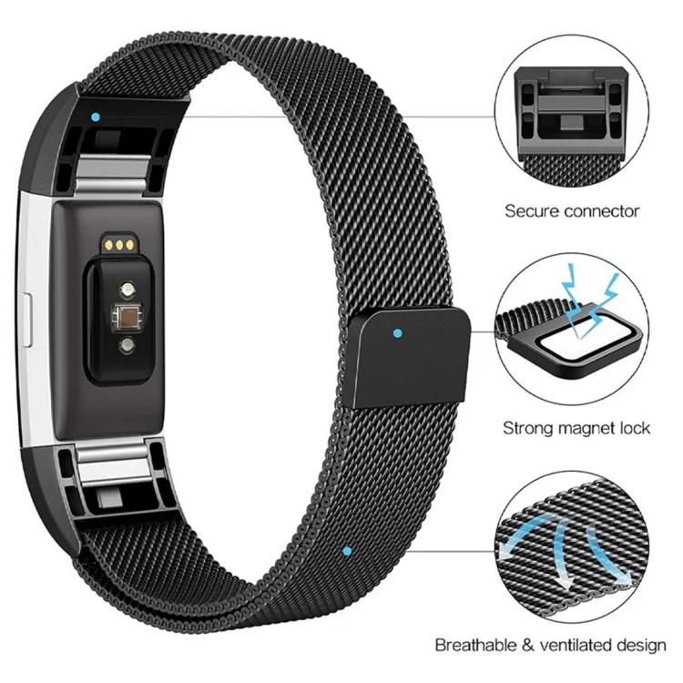 CA8271S_2.webp Smart Watch Stainless Steel Watch Band for FITBIT Charge 2, Size: S - Image 3