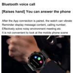 ET310 1.39 inch IPS Screen IP67 Waterproof Silicone Band Smart Watch, Support Body Temperature Monitoring / ECG - Image 9