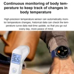ET310 1.39 inch IPS Screen IP67 Waterproof Silicone Band Smart Watch, Support Body Temperature Monitoring / ECG - Image 10