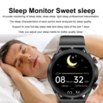 ET310 1.39 inch IPS Screen IP67 Waterproof Leather Band Smart Watch, Support Body Temperature Monitoring / ECG - Image 11