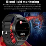 ET310 1.39 inch IPS Screen IP67 Waterproof Leather Band Smart Watch, Support Body Temperature Monitoring / ECG - Image 15