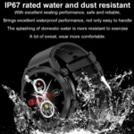 ET310 1.39 inch IPS Screen IP67 Waterproof Leather Band Smart Watch, Support Body Temperature Monitoring / ECG - Image 18