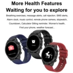 ET310 1.39 inch IPS Screen IP67 Waterproof Leather Band Smart Watch, Support Body Temperature Monitoring / ECG - Image 4