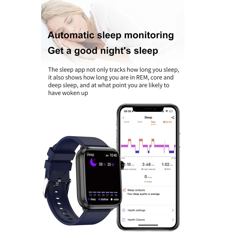 CA8769_B2.webp ET210 1.91 inch IPS Screen IP67 Waterproof Silicone Band Smart Watch, Support Body Temperature Monitoring / ECG - Image 3