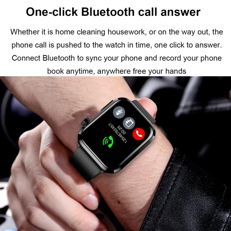 CA8769_B5.webp ET210 1.91 inch IPS Screen IP67 Waterproof Silicone Band Smart Watch, Support Body Temperature Monitoring / ECG - Image 6