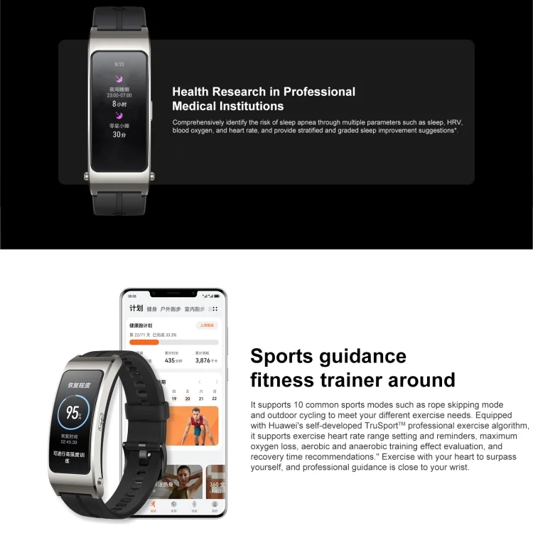 CA8975_B6.webp Original Huawei TalkBand B7 Smart Bracelet, 1.53 inch Screen, Support Bluetooth Call / Heart Rate / Blood Oxygen / Sleep Monitoring - Image 7