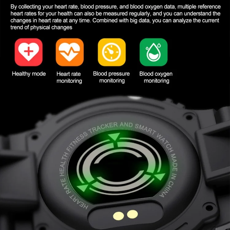 CA9461_B4.webp i2 Sports Smart Watch, Support Heart Rate / Blood Pressure / Oximeter Monitor - Image 5