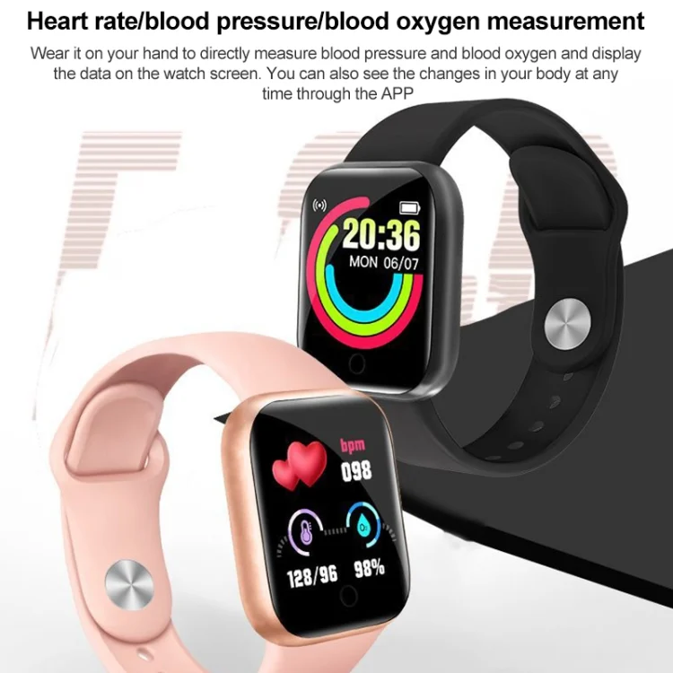 CA9462_B2.webp Y68 1.44 inch Smart Watch, Support Heart Rate Blood Pressure Blood Oxygen Monitoring - Image 3