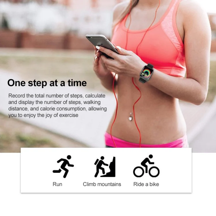 CA9462_B5.webp Y68 1.44 inch Smart Watch, Support Heart Rate Blood Pressure Blood Oxygen Monitoring - Image 6