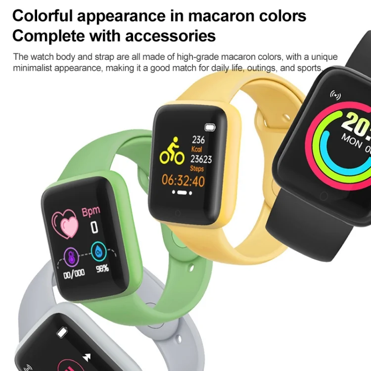 CA9463_B4.webp Y68M 1.44 inch Smart Watch, Support Heart Rate Blood Pressure Blood Oxygen Monitoring - Image 5