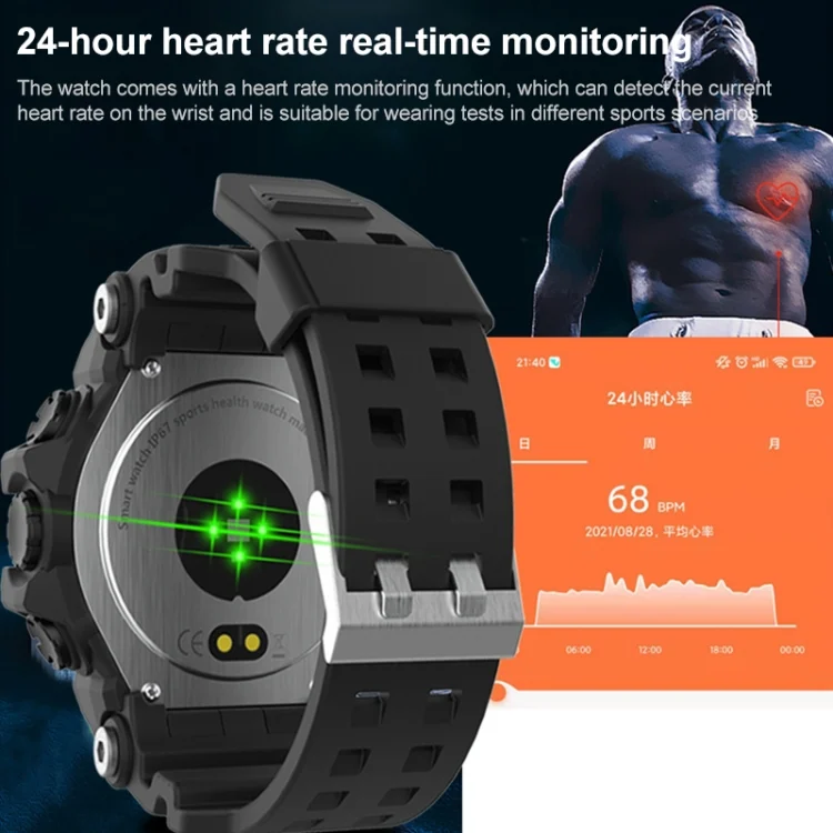 CA9513_B3.webp LC11 1.28 inch TFT Screen Outdoor Sports Smart Watch, IP68 Waterproof Support Heart Rate & Blood Pressure Monitoring - Image 4