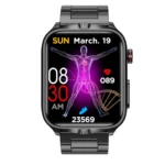 TK11P 1.83 inch IPS Screen IP68 Waterproof Steel Band Smart Watch, Support Stress Monitoring / ECG - Image 2