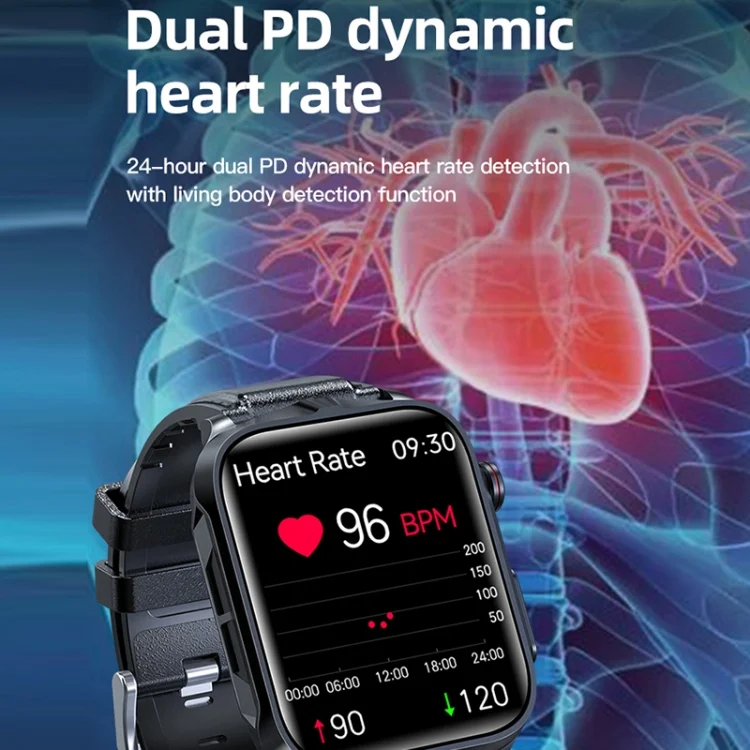 CA9814B_7.webp TK11P 1.83 inch IPS Screen IP68 Waterproof Steel Band Smart Watch, Support Stress Monitoring / ECG - Image 8