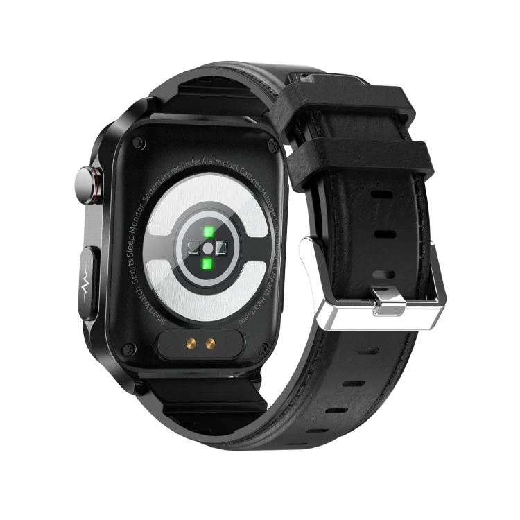 CA9815B_2.webp TK11P 1.83 inch IPS Screen IP68 Waterproof Leather Band Smart Watch, Support Stress Monitoring / ECG - Image 10