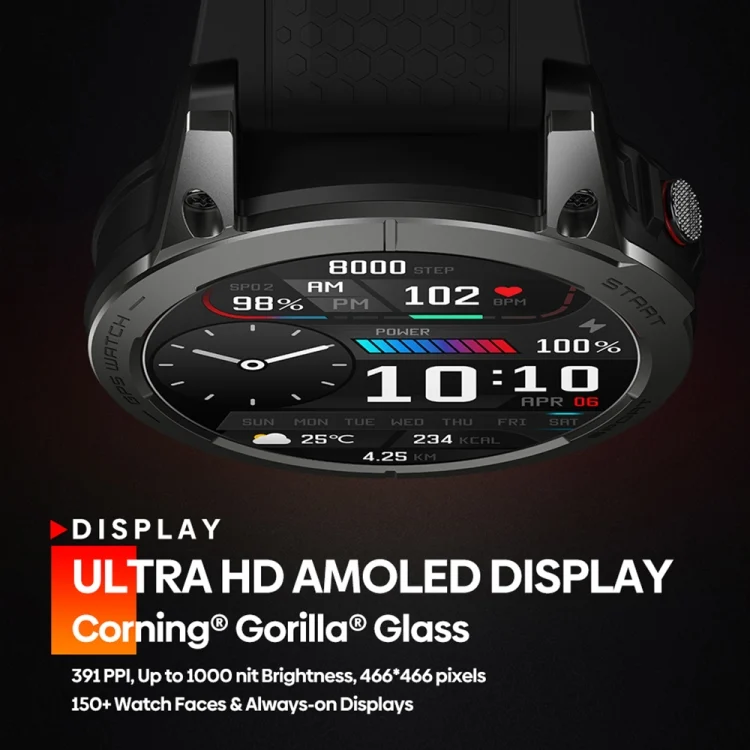 CA9819_B2.webp Zeblaze Stratos 3 1.43 inch AMOLED Screen IP68 Waterproof Smart Watch, Support Bluetooth Call / GPS - Image 3