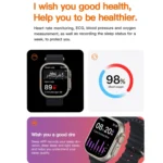 T800 Ultra 1.99 inch Ocean Silicone Band Smart Watch Support Heart Rate / ECG - Image 7