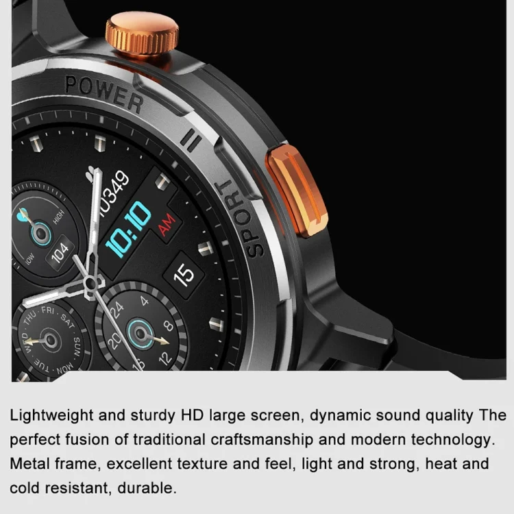 CA9894_B2.webp M52 1.43 inch Screen IP68 Waterproof Smart Watch, Support Bluetooth Call / Heart Rate - Image 3