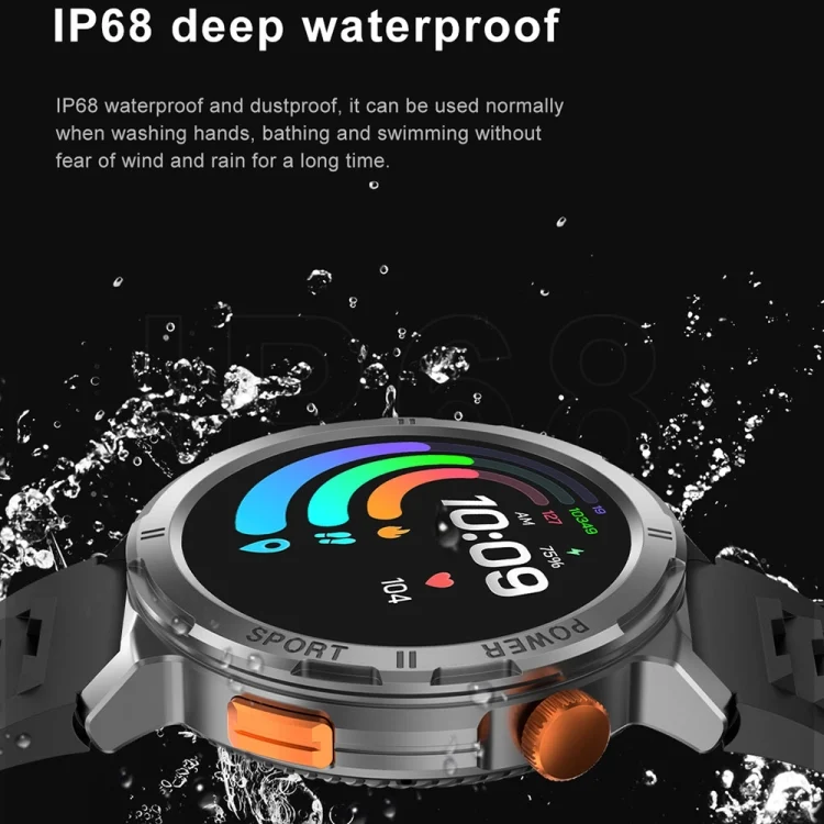 CA9894_B8.webp M52 1.43 inch Screen IP68 Waterproof Smart Watch, Support Bluetooth Call / Heart Rate - Image 9