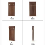 CONTACTS FAMILY CF1110 Universal Crazy Horse Leather Watch Protective Case Storage Bag for Apple Watch - Image 3