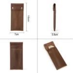 CONTACTS FAMILY CF1110 Universal Crazy Horse Leather Watch Protective Case Storage Bag for Apple Watch - Image 4